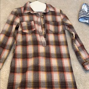 Plaid collared dress